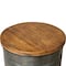 Glitzhome® Farmhouse Metal & Wood Storage Seat Stool Set